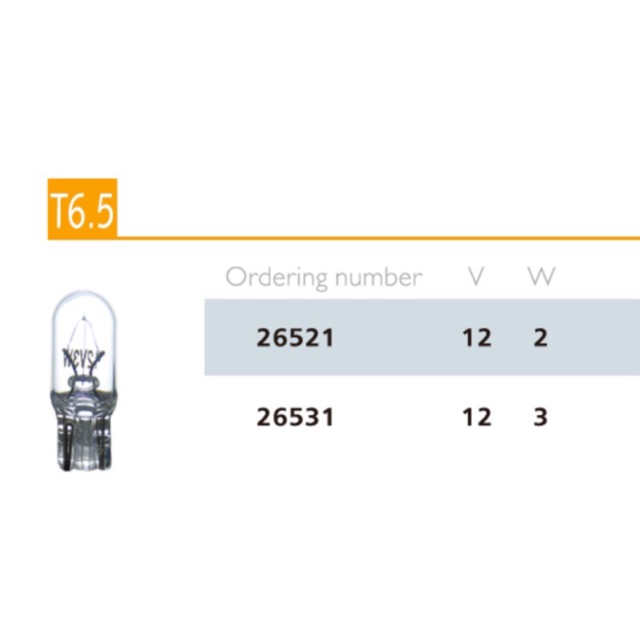 T6.5 3W 12V XENCN GERMANY LIGHTING TECHNOLOGY โคมไฟหลอดไฟสําหรับระบบเปิด: UNIVERSAL VEHICLE