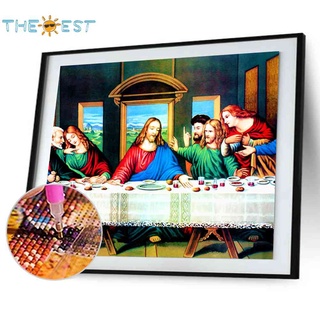 ❉ดีที่สุด❉  ภาพจิตรกรรม ปักครอสสติตช์ รูป The Last Supper 5D สําหรับตกแต่งบ้าน DIY