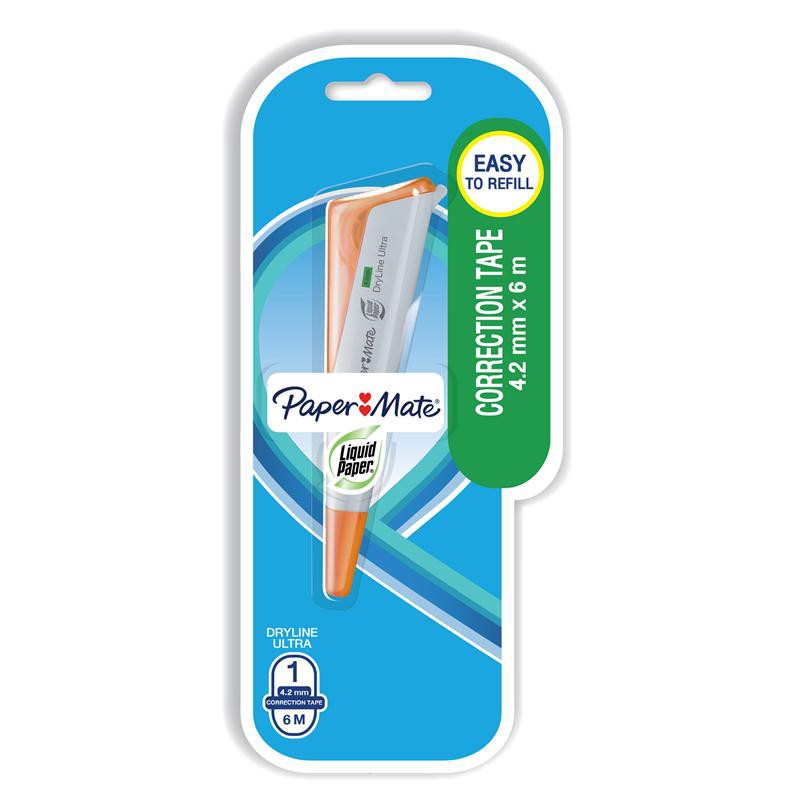เทปลบคำผิด ยาว 6-8.5ม. ตรา Paper Mate dryline ทุกรุ่น