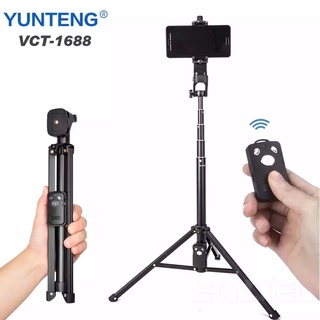 Yunteng vct-1688บลูทูธชัตเตอร์ระยะไกลแบบพกพา Selfie Stick ขาตั้งกล้อง Mini สำหรับ IOS Android Iphone Samsung Gopro