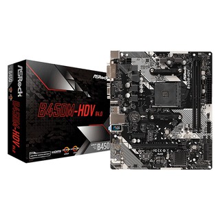 MAINBOARD (เมนบอร์ด) AM4 ASROCK B450M-HDV R4.0