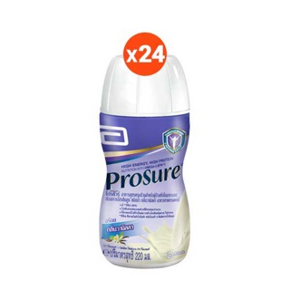[หมดอายุ 02/66] Prosure โปรชัวร์ ชนิดน้ำ วานิลลา 220 มล. 24 ขวด Prosure Liquid Vanilla 220ml x 24 สำหรับผู้ป่วยมะเร็ง