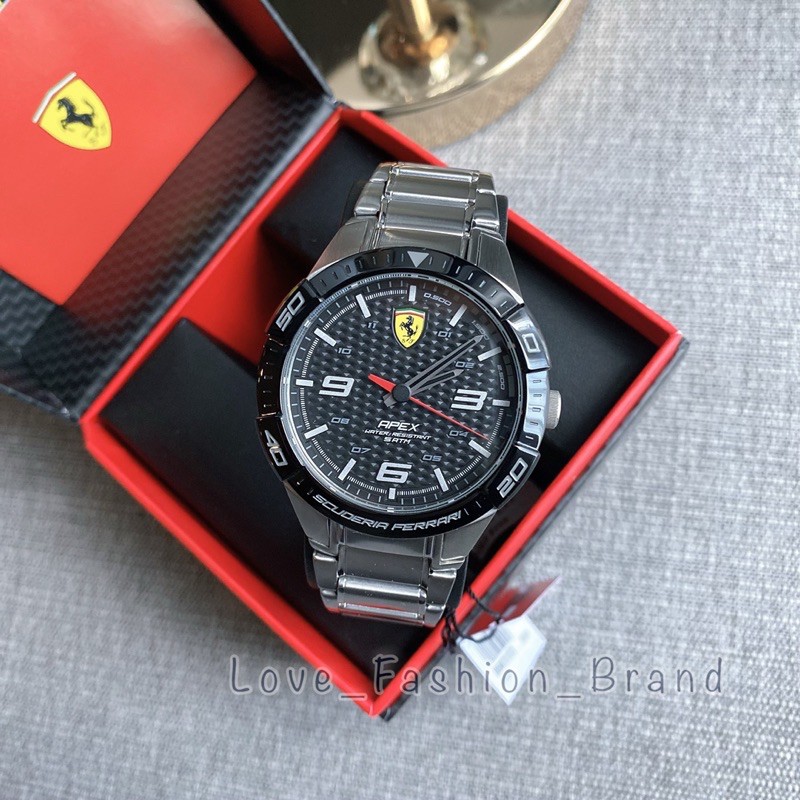 👑ผ่อน0%~แท้100%👑 นาฬิกาข้อมือ สีเงิน  Scuderia Ferrari 0830641