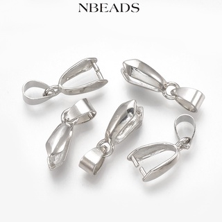 Nbeads ประกันตัว ทองเหลือง แพลตตินัม 10X6X3 มม. รู 3.5X4.5 มม. ด้านใน 4X3 มม. พิน 1 มม. 5 ชิ้น