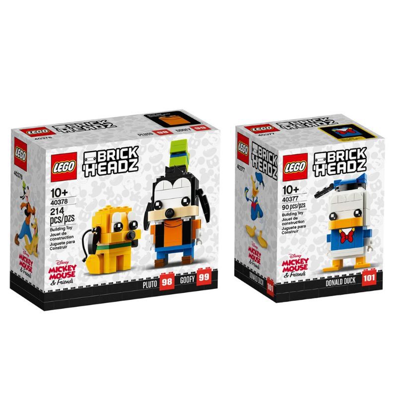 เลโก้​ LEGO Brickheadz Disney 40377 + 40378 Donald Duck + Goofy & Pluto