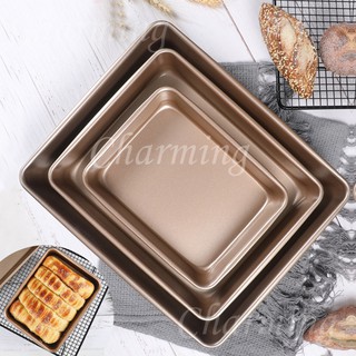 ❉ ถาดอบขนม ถาดอบเค้ก ถาดอบคุกกี้ งานหนา รุ่นอย่างดี สีทองอมชมพู Baking tray