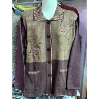 เสื้อกันหนาวไหมพรมคนแก่ มาใหม่ พร้อมส่งใสไทย