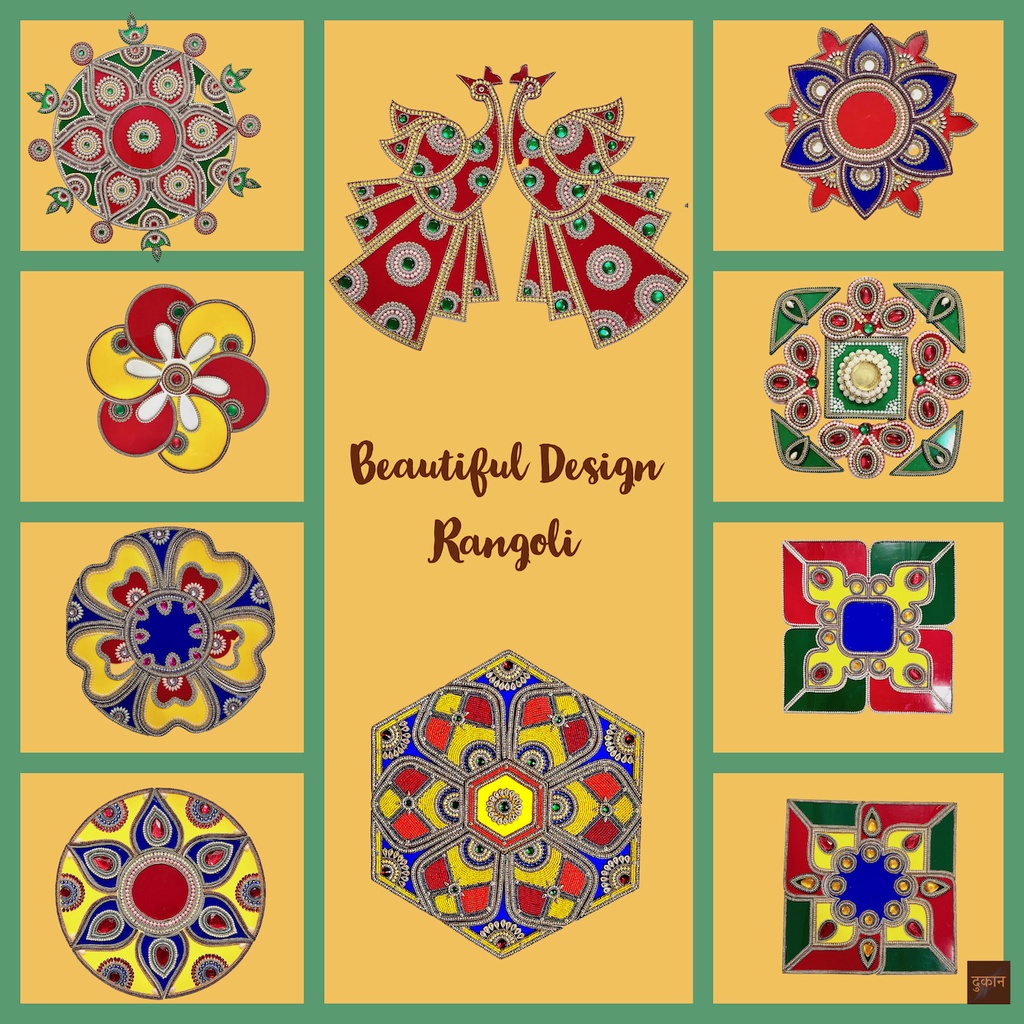 Diwali ตกแต่ง ดีไซน์สวย Rangoli/Kol ขนาดใหญ่สําหรับ Diwali /Deepawali