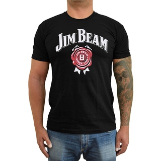 เสื้อยืด พิมพ์ลายโลโก้ Jim Beam ของขวัญวิสกี้ โฟร์ซีซั่น Ver 1 สีดําสามารถปรับแต่งได้