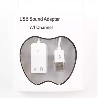 Usb Sound Card การ์ดเสียงUSBภายนอก3.5มม.อะแดปเตอร์เสียงพร้อมMicrophneหูฟังลำโพงสำหรับMacแล็ปท็อป