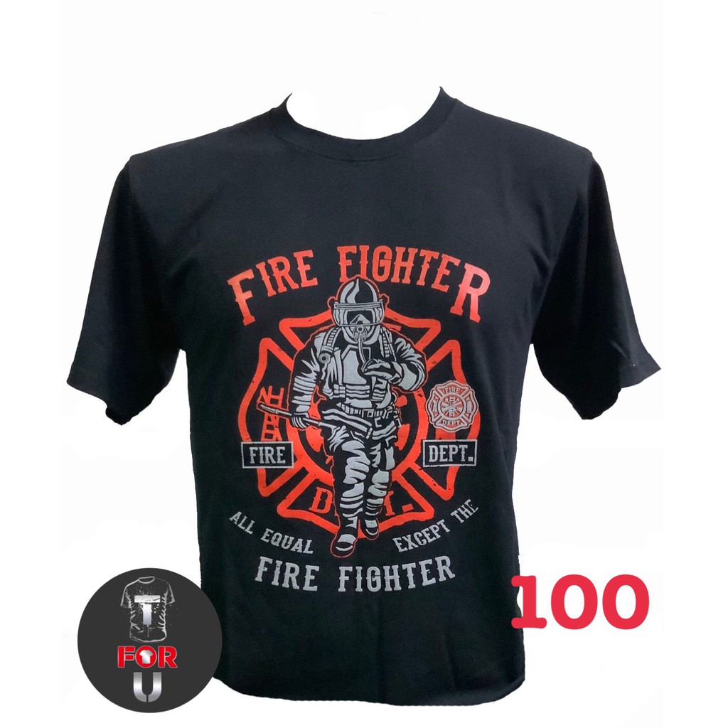 เสื้อยืดลายนักดับเพลิง ผ้าคอตต้อน 100% สวมใส่สบาย ราคาถูก รูปที่ 7