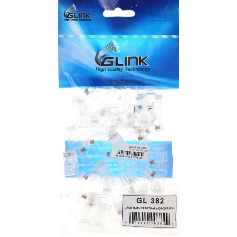 Plug RJ45 CAT6 GLINK (GL382) (50/Pack)