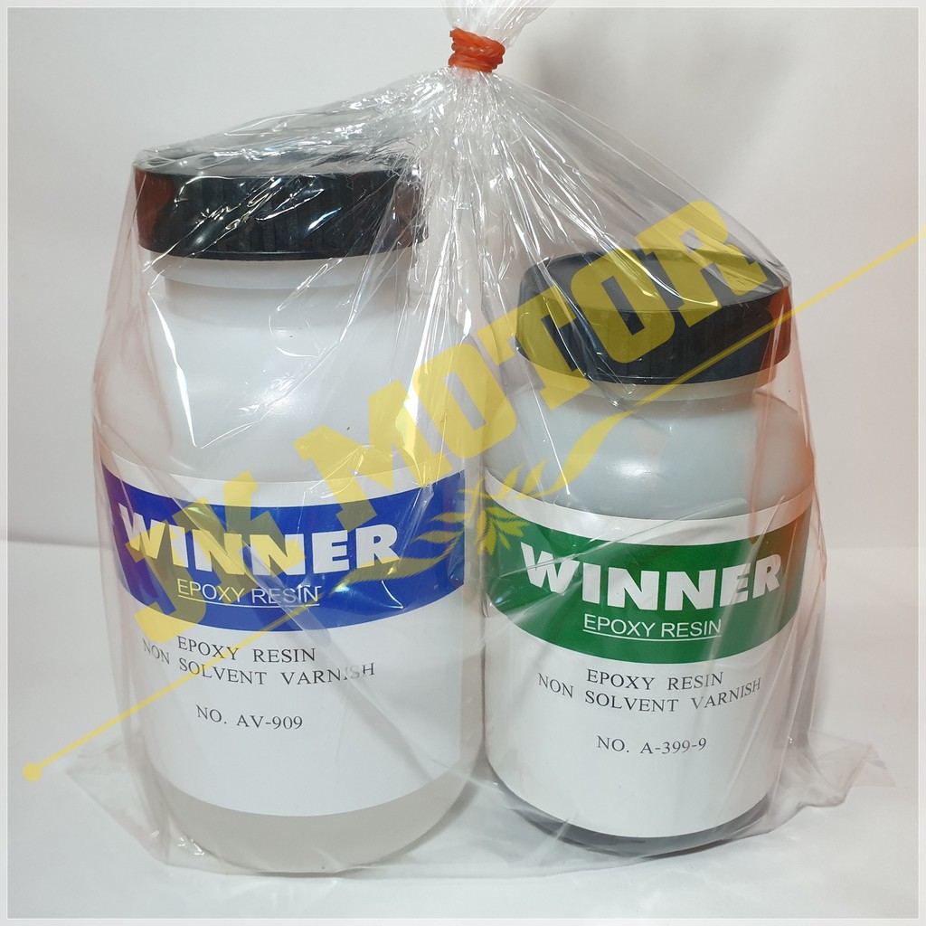 อีพ็อกซี่ เรซิ่น (Epoxy Resin) WINNER 2:1 บรรจุ 900 กรัม สำหรับงานมอเตอร์ทั่วไป ทุ่นสว่าน หินเจียร์ คอยล์เบรค ทนความร้อน - รูปที่ 4