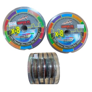 TOMANA SUPER PE BRAID LINE X-8 100M PE0.6 และ PE0.8 VP-0178