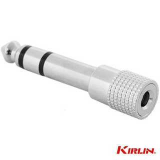 Kirlin® 2615 หัวแปลงแจ็คเล็กเป็นแจ็คใหญ่ สเตอริโอ (3.5mm Female Stereo Mini Plug to 1/4" Male Stereo Phone Jack Adapter)