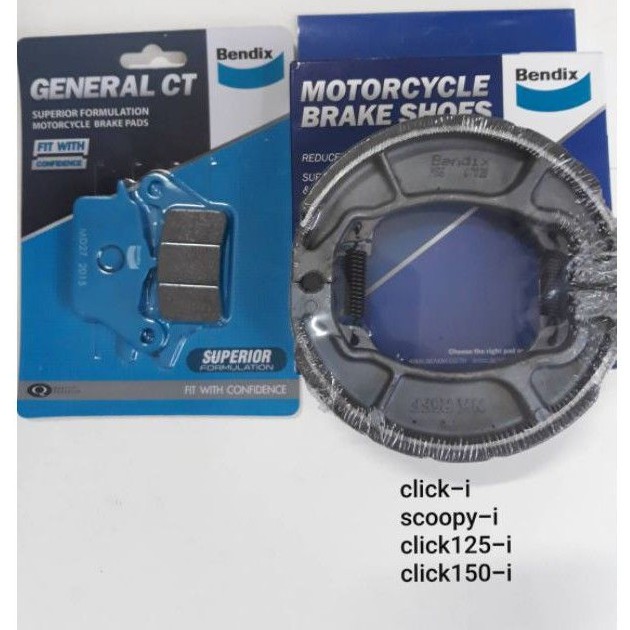 ผ้าเบรค Bendix แท้ click-i, 125i , 150i , scoopy-i เก่า