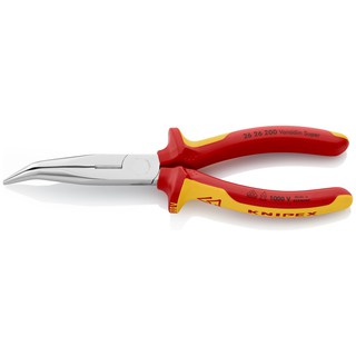 KNIPEX Snipe Nose Side Cutting Pliers VDE 200 mm คีมปากแหลมปลายงอ VDE 200 มม. รุ่น 2626200