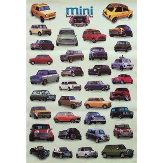 โปสเตอร์ รูปถ่าย รถยนต์ รถมินิ คูเปอร์ MINI Cooper POSTER 24”X35” Inch British Motor Car Countryman