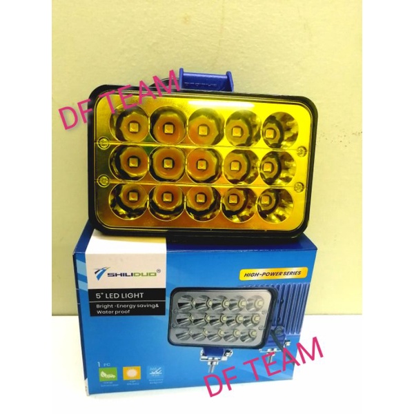 Spot Light 6"1/2 x 4" 15LED 12V-36V Car & Lorry Yellow Spot Light 15LED Spot Light lampu sorot