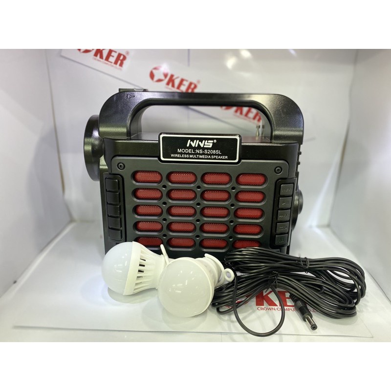 วิทยุ NNS NS - 208SL สามารถเล่น FM AM ได้ Blutetooth ได้ แถมหลอดไฟให้ 2 ...