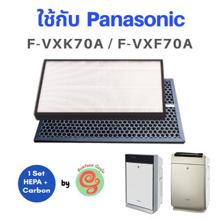 แผ่นกรองอากาศ สำหรับ เครื่องฟอกอากาศ Panasonic Air Purifier รุ่น F-VXF70A F-VXK70A F-VFX70A แผ่นกรองฝุ่น PM 2.5 ไส้กรอง