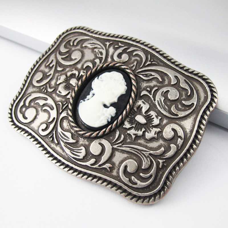 Silver Western Cowboy Womens Mens Belt Buckle Head