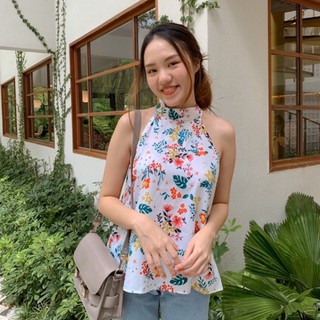 Halter neck top/dress madebycottongarden เสื้อคอปีน ผูกโบว์หลัง ตัดได้ทั้งครอปสั้น เสื้อ และเดรส เลือกผ้าในแชทจ้า