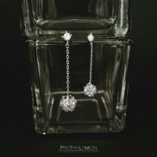 Premium Minimal Classy Silver CZ Diamond Earrings ต่างหู ตุ้มหู มินิมอล เพชรสวิส ก้านเงิน ไม่แพ้ สำหรับ ผิวแพ้ง่าย