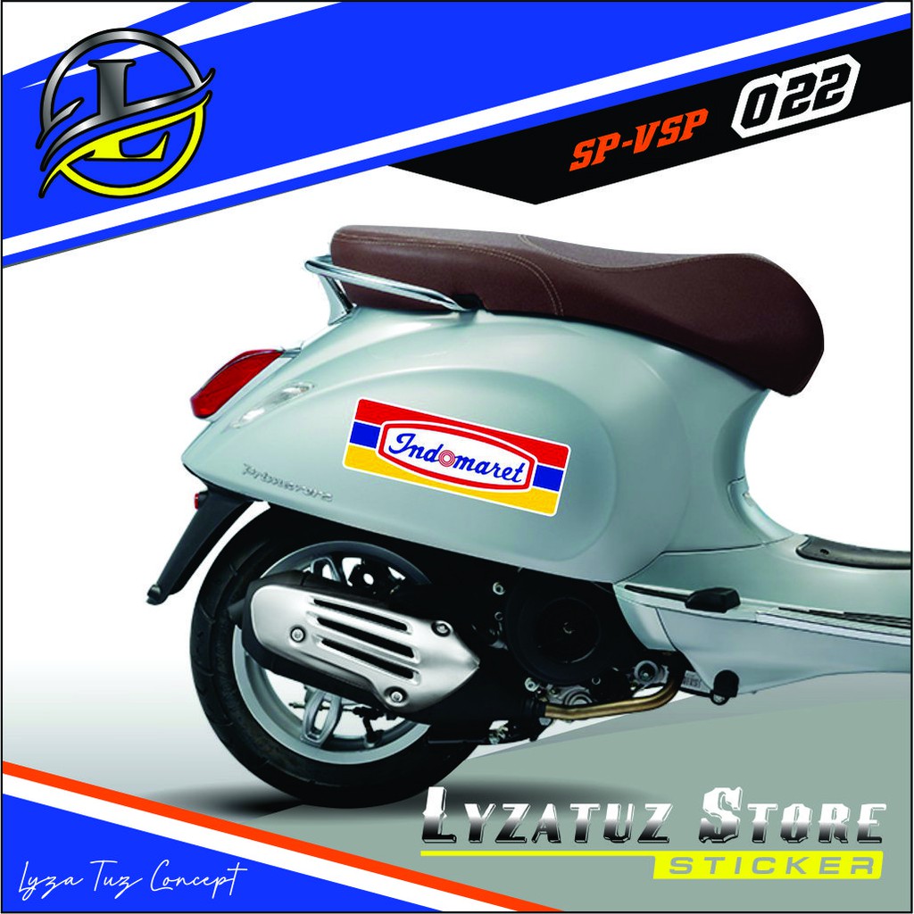 สติ๊กเกอร์พิมพ์ตัด Vespa / Scoopy Indomaret SP VSP P022