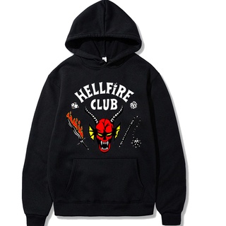 เสื้อกันหนาวลําลอง มีฮู้ด ลายกราฟฟิค Stranger Things 4 Hellfire Club สําหรับผู้ชาย และผู้หญิง 2022