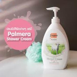 ครีมอาบน้ำ Evergreen(เอเวอร์กรีน) พาล์มเมรา ผสมนมแพะ เพื่อความชุ่มชื้นแก่ผิวพรรณขนาด 1000 มล. ของแท้ 100%