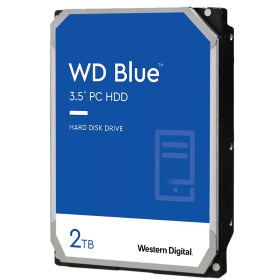 2TB HDD (ฮาร์ดดิส) HDD WD BLUE (7200RPM, 256MB,SATA-3, WD20EZBX)  - สินค้ารับประกัน 3 ปี Wqur