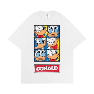 เสื้อยืดโอเวอร์ไซส์เสื้อยืด ขนาดใหญ่ พิมพ์ลาย Donald Duck Crucify | สีขาว | เสื้อยืด ลายการ์ตูน | เสื้อยืด ขนาดใหญ่ | สไ