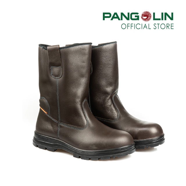 PANGOLIN (แพงโกลิน) รองเท้าเซฟตี้ รองเท้านิรภัย สีดำ พื้นPU แบบหุ้มส้น รุ่น0285U