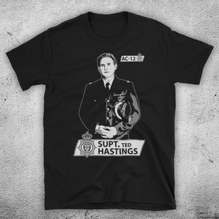 เสื้อยืด พิมพ์ลาย Line Of Duty Superintendent Ted Hastings Tribute British Police Corruption TV สําหรับผู้ชาย