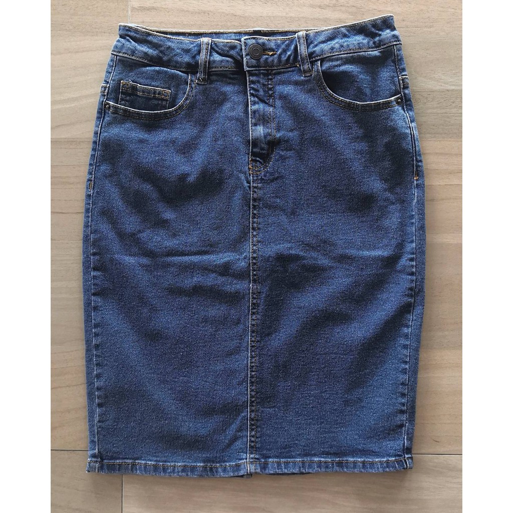 vero moda กระโปรงยีนส์ ผ้ายืด นุ่ม