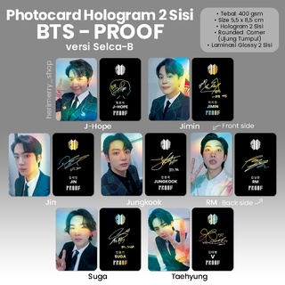 Unofficial โฟโต้การ์ดโฮโลแกรม BTS PROOF SELCA 2 ด้าน - Kpop Selfie Premium Photo card