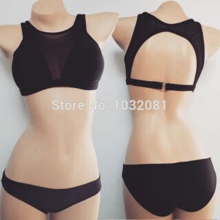 Mesh bikini sport style