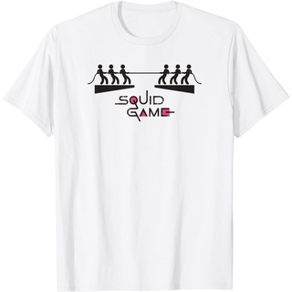 เสื้อยืด พิมพ์ลายโลโก้ปลาหมึก Tug Of War Silhouette สําหรับผู้ใหญ่