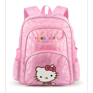 ใหม่ กระเป๋าเป้สะพายหลัง ลายการ์ตูน Hello Kitty น่ารัก สีชมพู เกรด 1-3 สําหรับเด็กผู้หญิง นักเรียนประถม 2022