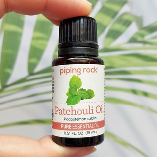 นํ้ามันหอมระเหย ใบพิมเสน แพทชูลี เข้มข้น Patchouli Pure Essential Oil 15 ml (Piping Rock®)