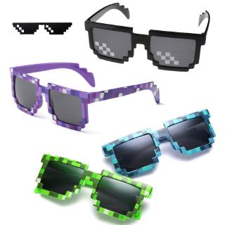 พร้อมส่ง แว่นมายคราฟ Minecraft แว่นตา มายคราฟ Minecraft Thuglife แว่นตาแฟนซี Game Minecraft Sunglasses Fashion Kids Action Toys Square New Minecrafter Glasses Children Cosplay Toys