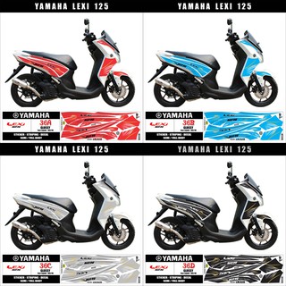 สติกเกอร์ลอกออกได้ ลาย YAMAHA LEXI 125 Variation AR-36 GLOSSY สําหรับติดตกแต่งรถจักรยานยนต์