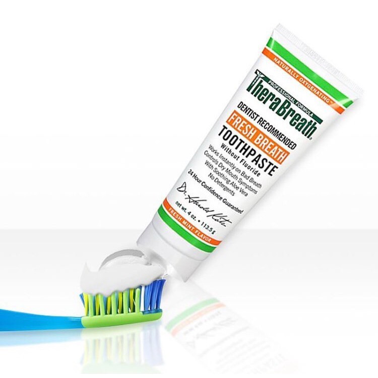 พร้อมส่ง TheraBreath Fresh Breath Toothpaste Mild Mint Flavor (113.5 g) ยาสีฟันลดกลิ่นปาก กลิ่นมิ้นต