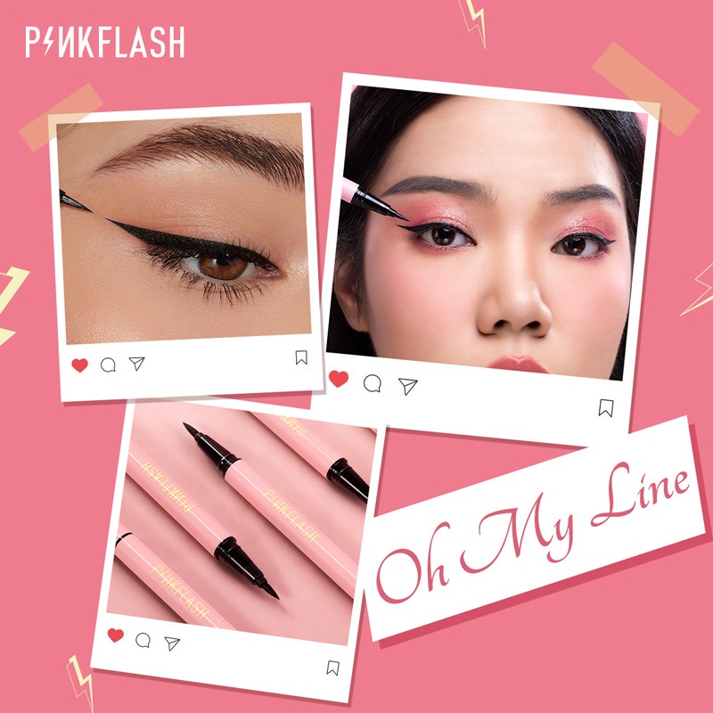 Pinkflash Ohmyline อายไลเนอร์ สีดํา กันน้ำ ติดทนนาน #8