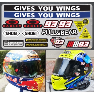 สติ๊กเกอร์ชิวหมวกกันน็อค SHOEI ,Sticker Helmet สติ๊กเกอร์ติดชิวหมวกกันน็อค