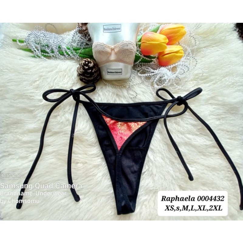 Raphaela กี่เพ้าจีน Freesize XS-2XL ชุดชั้นใน/กางเกงใน ทรงจีสตริง ผูกเอว 0004432