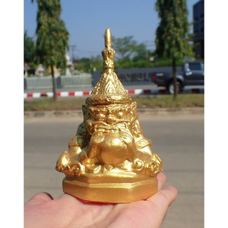 568  พระราหูอมจันทร์..มวลสารแร่เหล็กน้ำพี้..องค์สีทอง