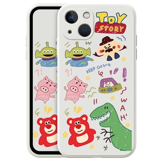 เคสโทรศัพท์มือถือ ลายการ์ตูน Toy Story น่ารัก สําหรับ iPhone 13 13Pro 13Mini 13Pro Max Pro Max apple Phone Casing  Silicon Fashion Camera Lens Protector Full Cover simple Liquid silicone Cases