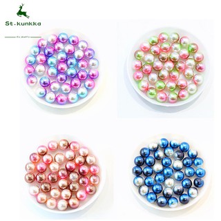 ลูกปัดอะคริลิก ทรงกลม สีรุ้ง ขนาด 3 มม. 4 มม. 6 มม. 8 มม. 10 มม. 12 มม. สําหรับทําเครื่องประดับ